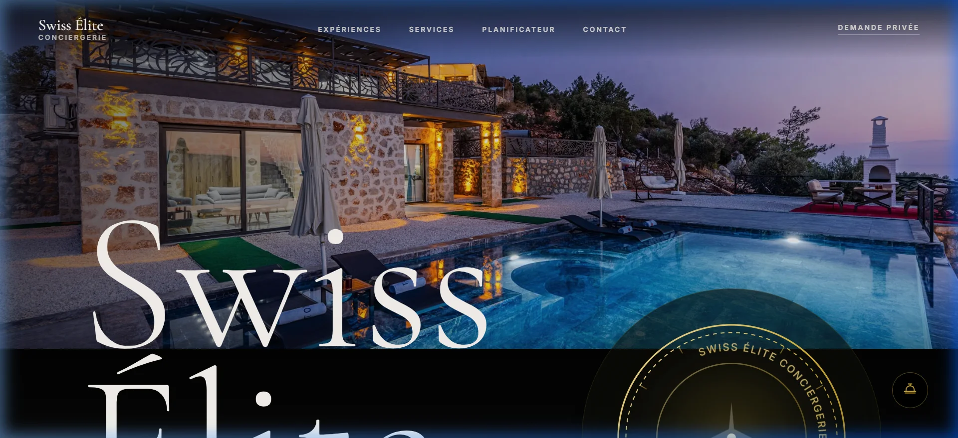 Démo interactive Swiss Elite Conciergerie - Conciergerie Privée & Services VIP développée par TY Dev